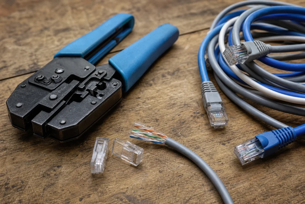 Tout savoir sur le sertissage des câbles ethernet avec une pince rj45