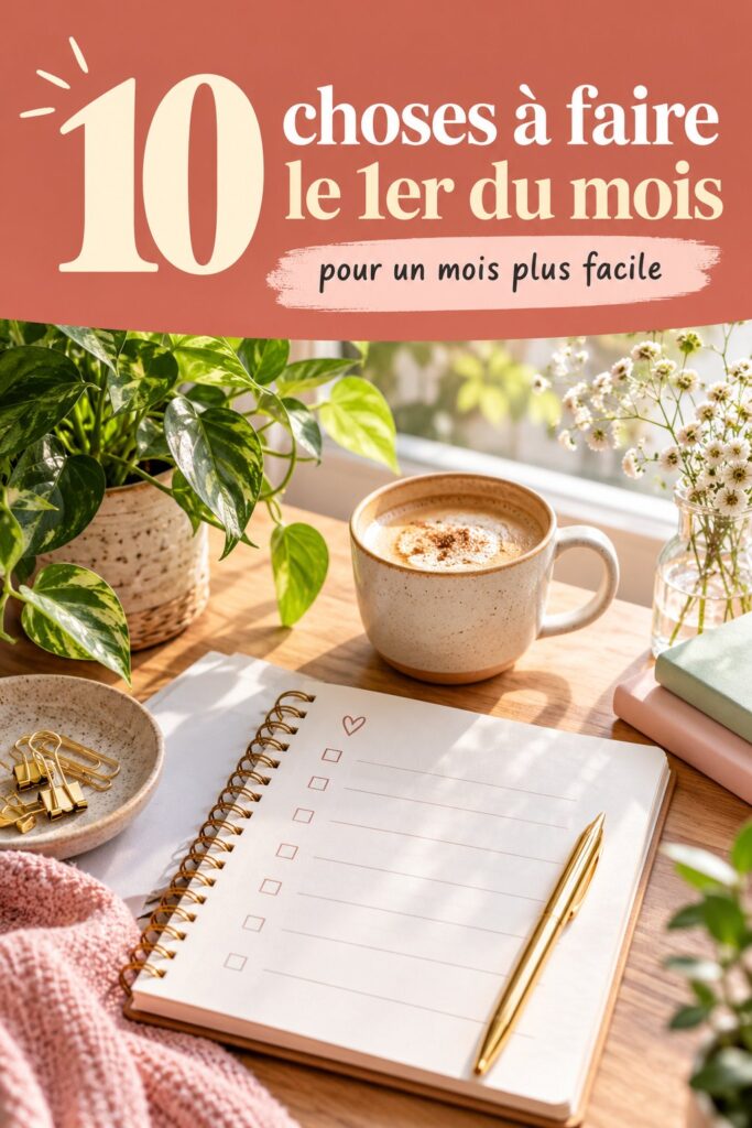10 actions à réaliser pour débuter le mois sereinement, image d'une planification mensuelle