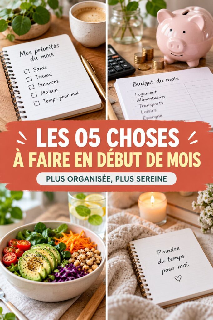 5 actions à prendre au début de chaque mois