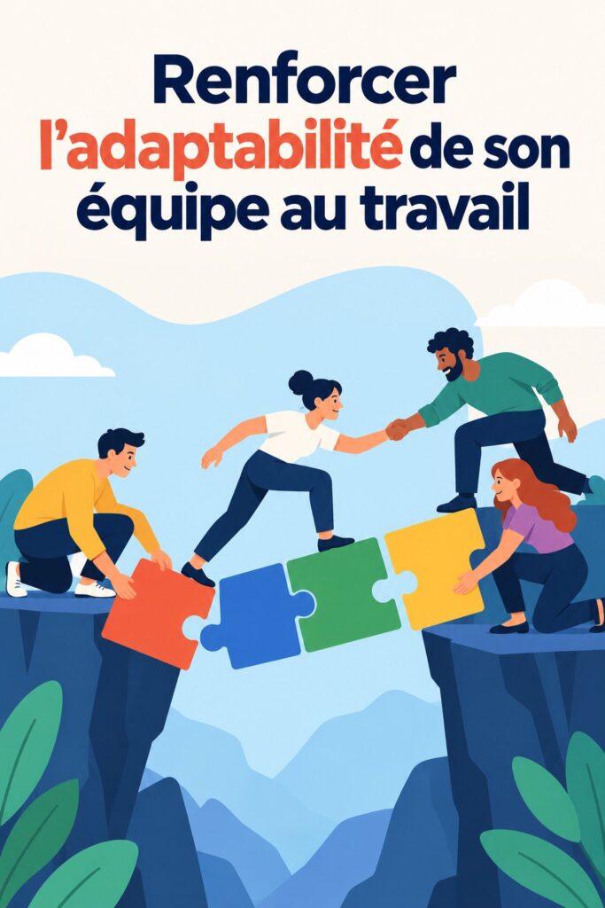 Photo d'une équipe au travail, illustrant la collaboration et l'adaptabilité au sein d'un environnement professionnel.