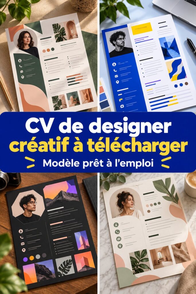 Modèle de CV de designer créatif prêt à télécharger