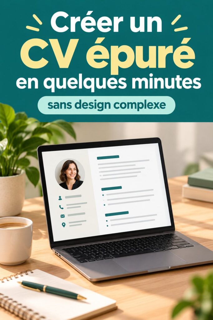 Exemple de CV épuré avec design moderne et minimaliste