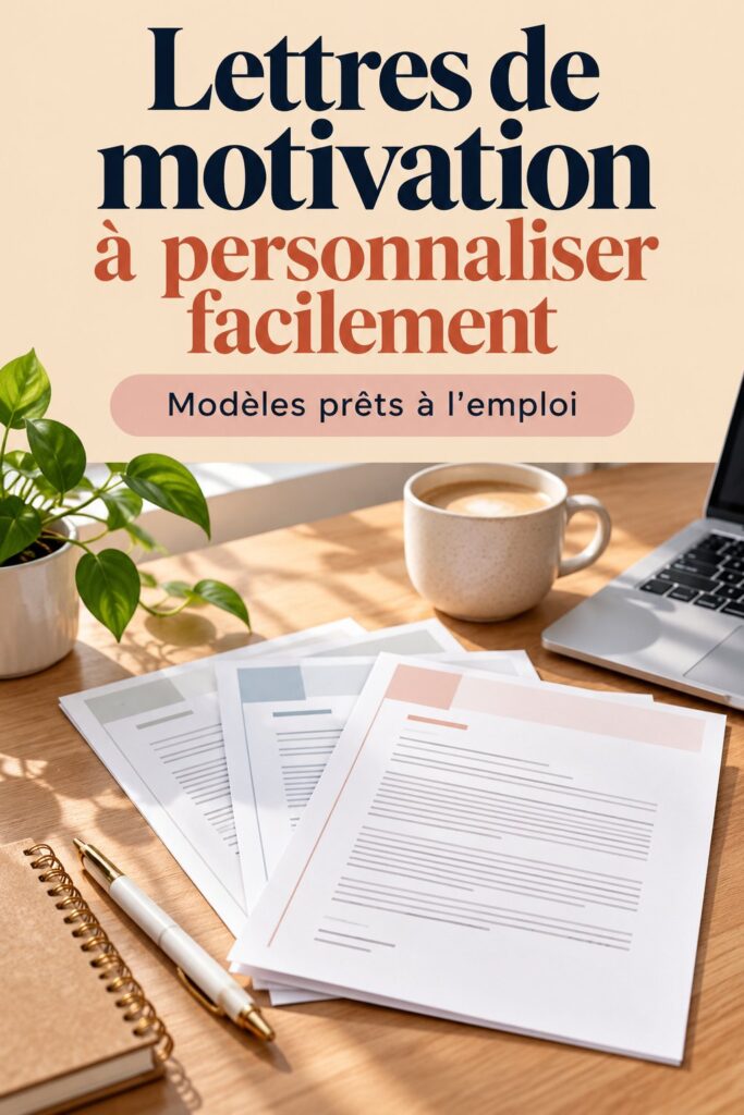 Lettres de motivation à personnaliser facilement