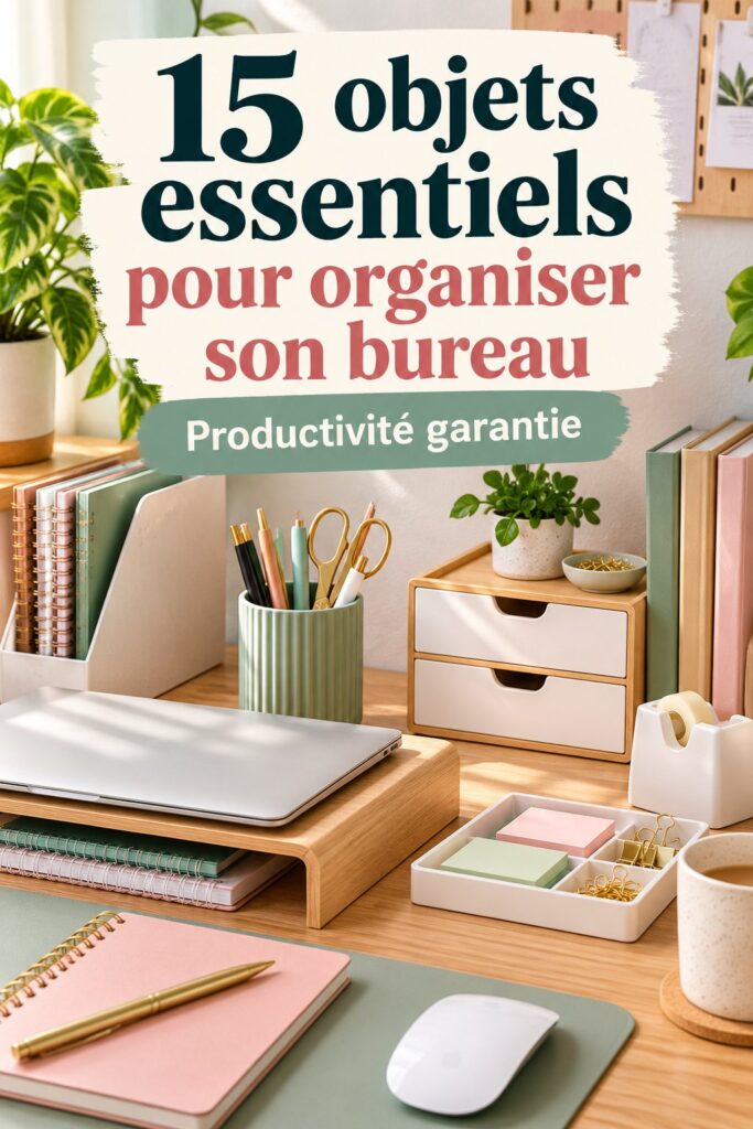 15 objets essentiels pour organiser son bureau