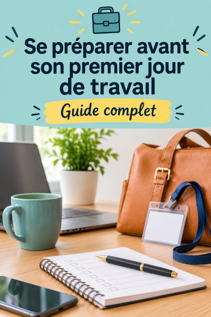 Checklist personnalisée pour un premier jour de travail réussi.
